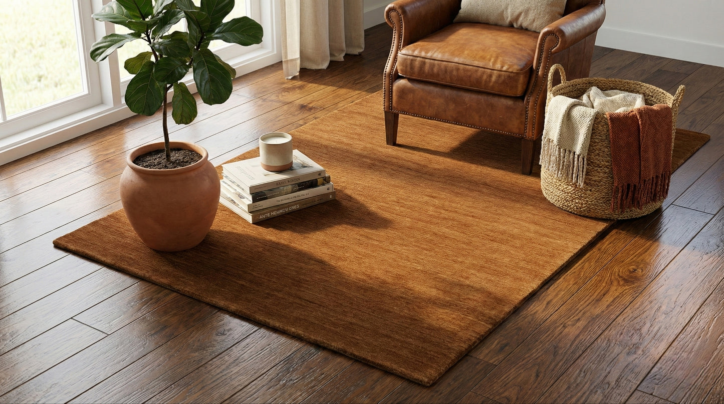 Hand Tufted Rug - Warm Caramel