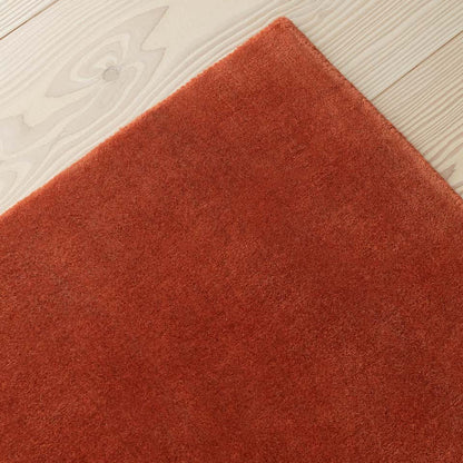 Hand Tufted Rug - Burnt Orange