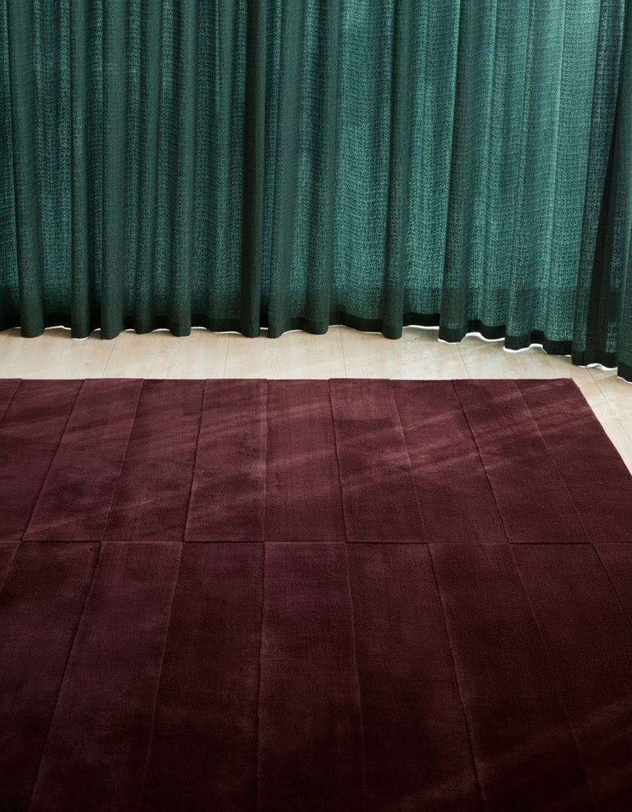 The Linear Deep Wine Rug