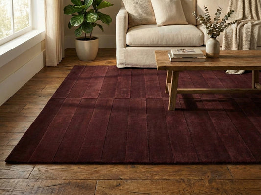 The Linear Deep Wine Rug