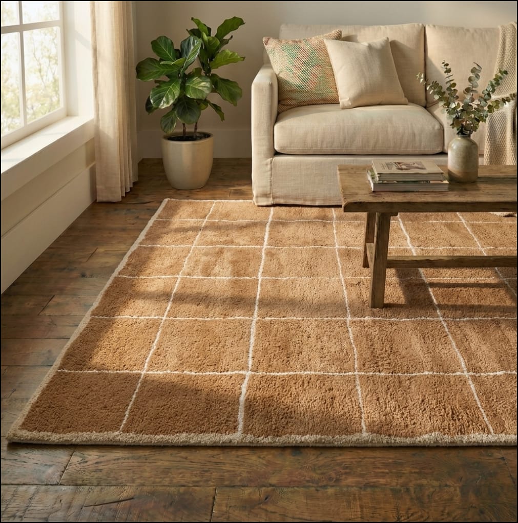 The Terracotta Checked Rug