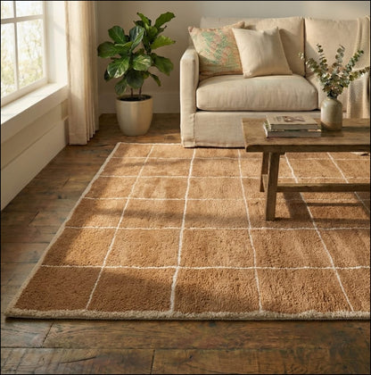 The Terracotta Checked Rug