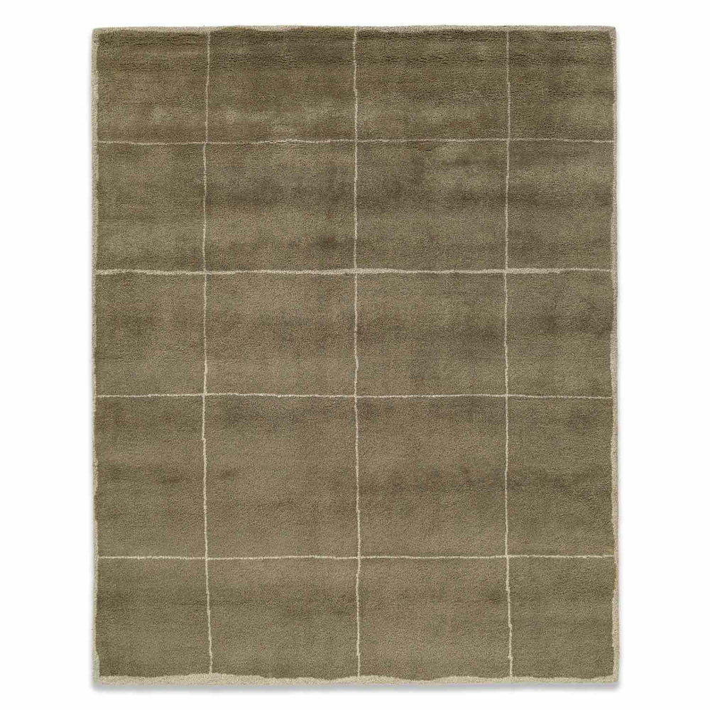 The Olive Green Checked Rug
