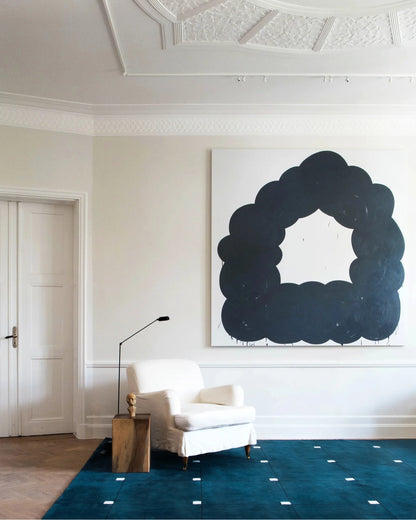 Obsidian Teal Geometric Rug