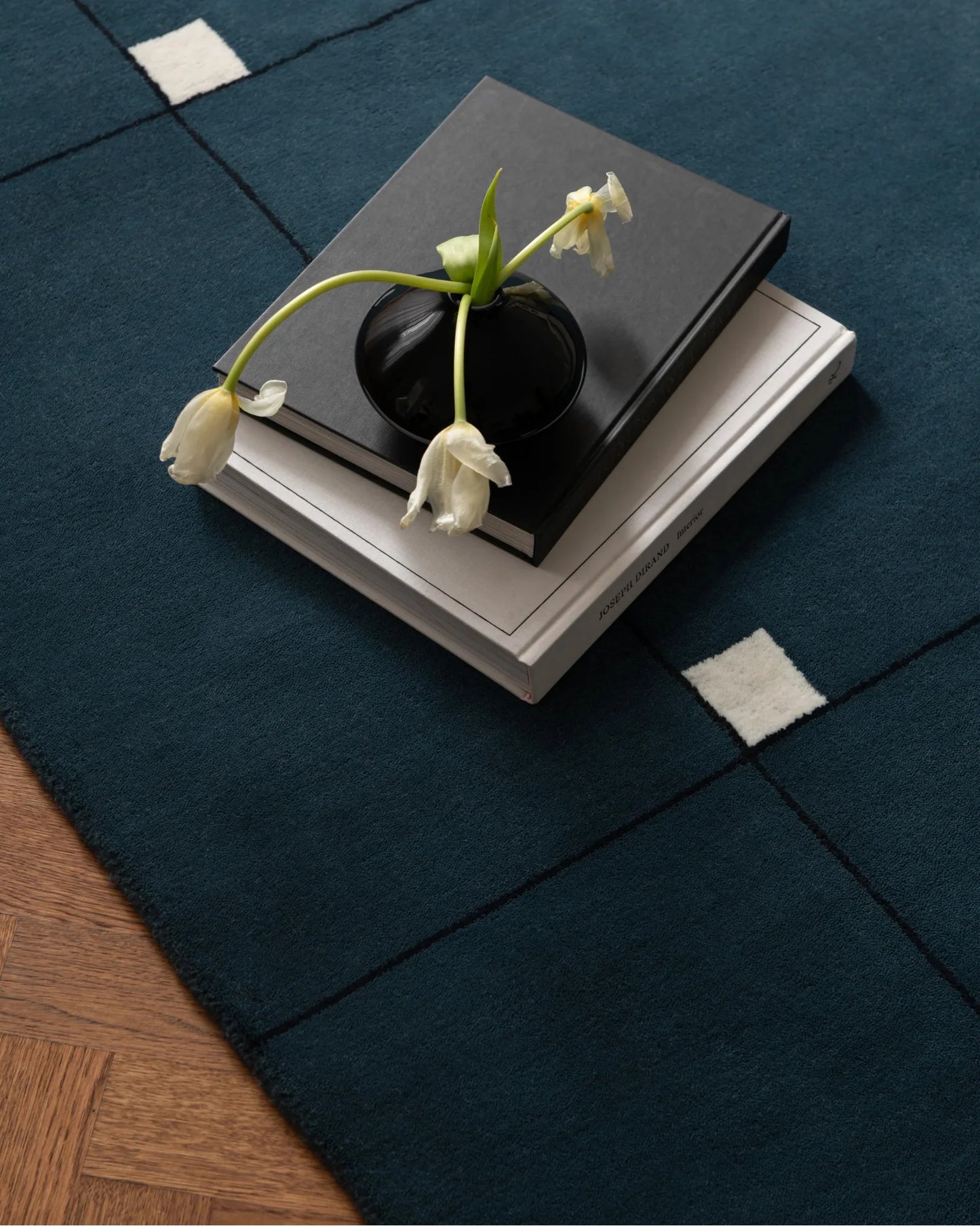 Obsidian Teal Geometric Rug