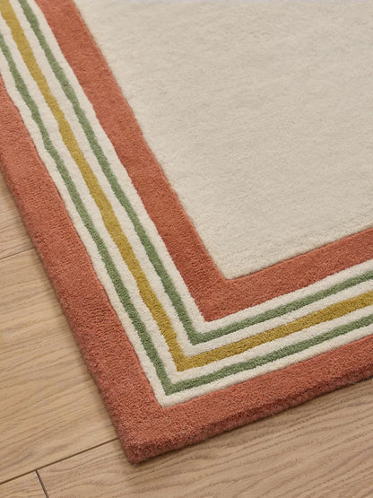 Modern Mid-Century Multi-Border Rug