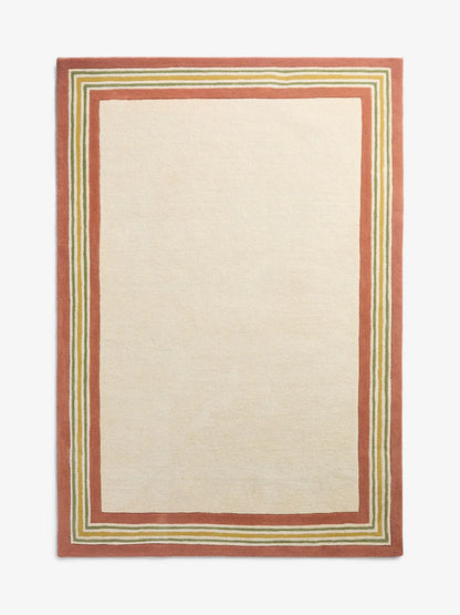 Modern Mid-Century Multi-Border Rug