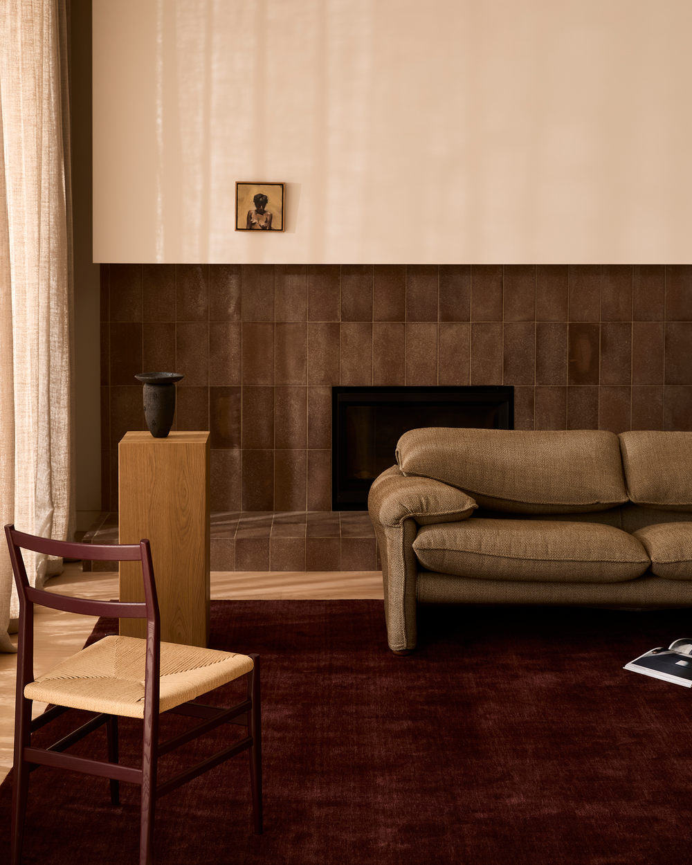 Hand Tufted Rug - Deep Wine