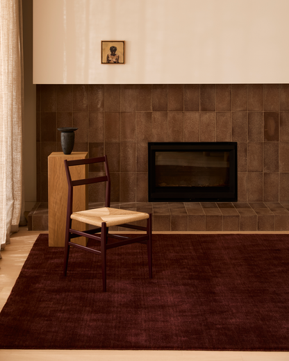 Hand Tufted Rug - Deep Wine