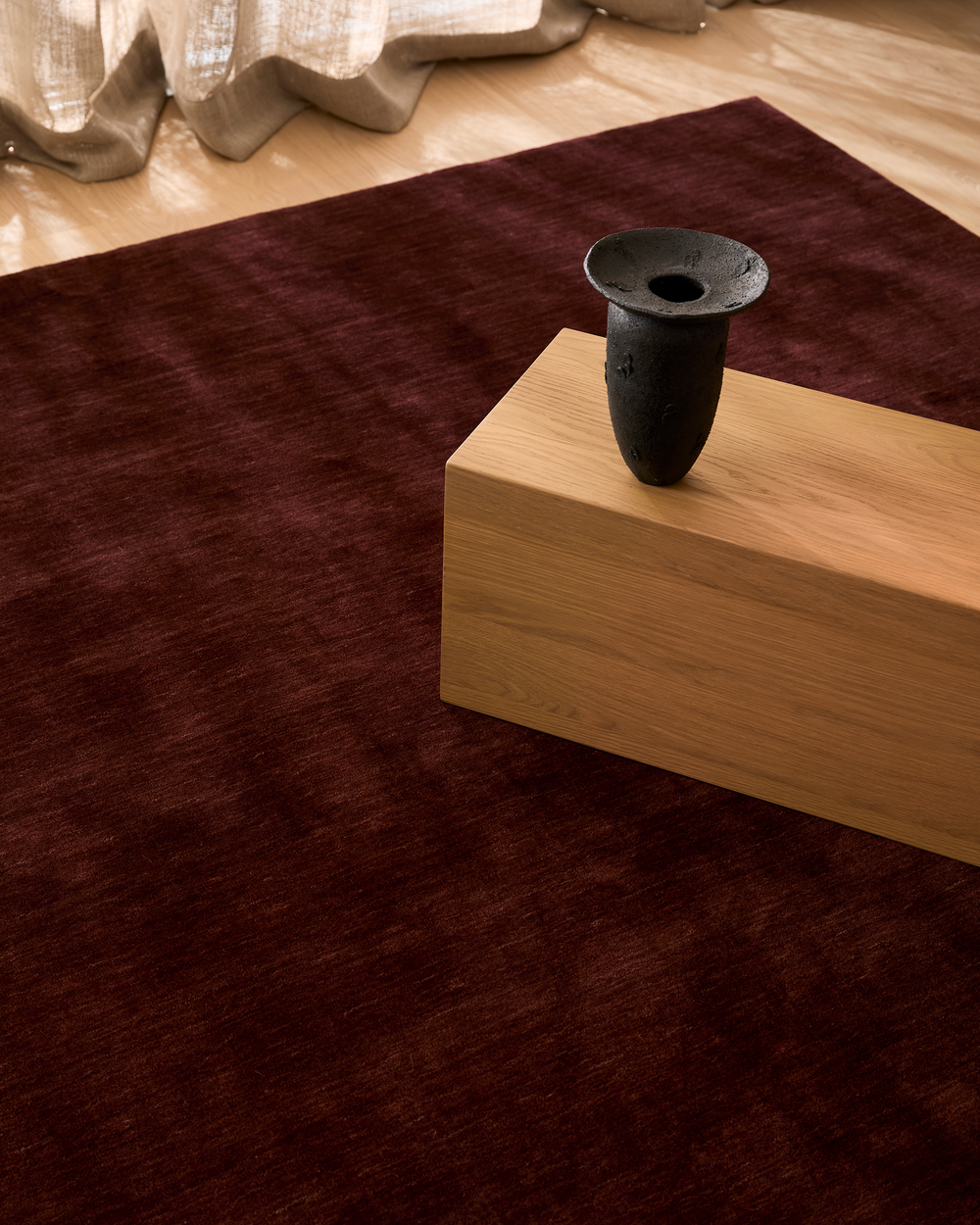 Hand Tufted Rug - Deep Wine