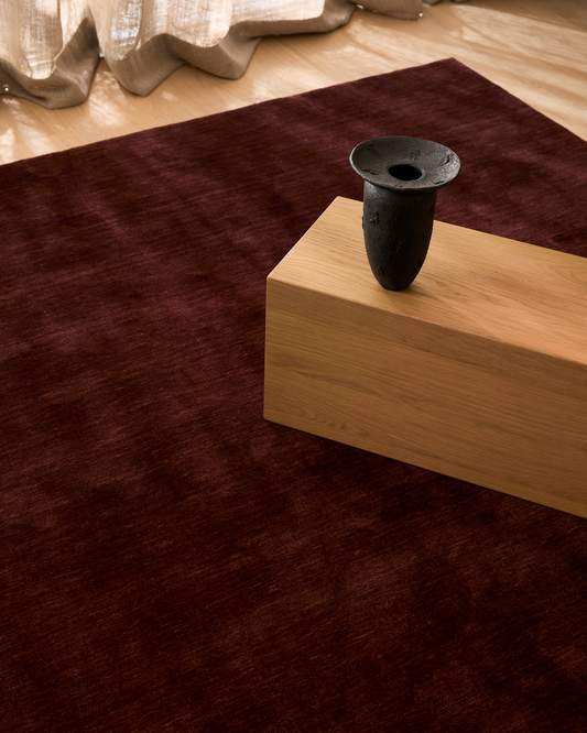 Hand Tufted Rug - Deep Wine