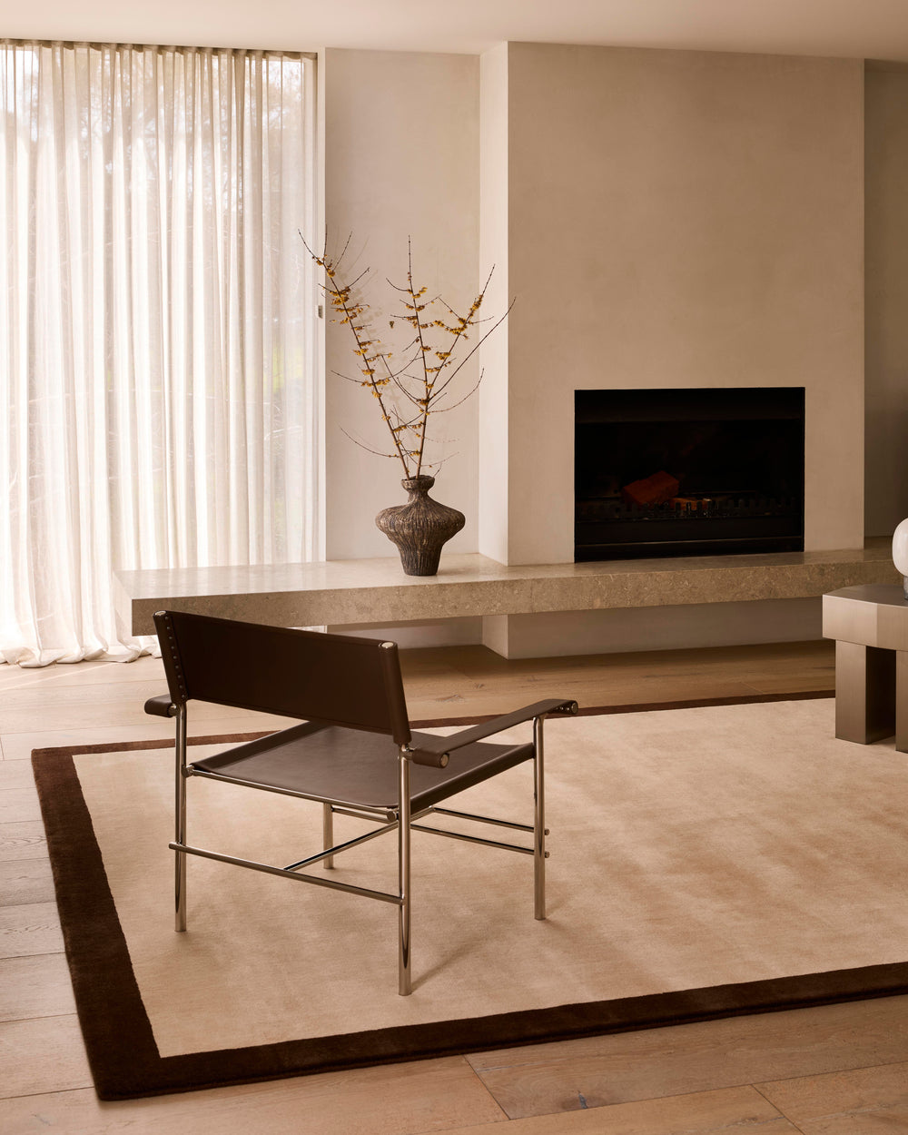 Quiet Luxury Oatmeal Framed Rug