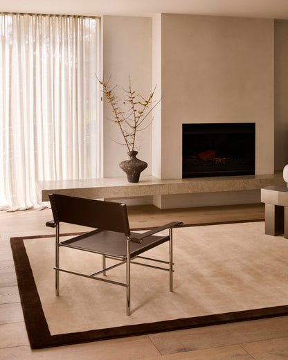 Quiet Luxury Oatmeal Framed Rug