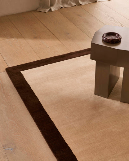 Quiet Luxury Oatmeal Framed Rug