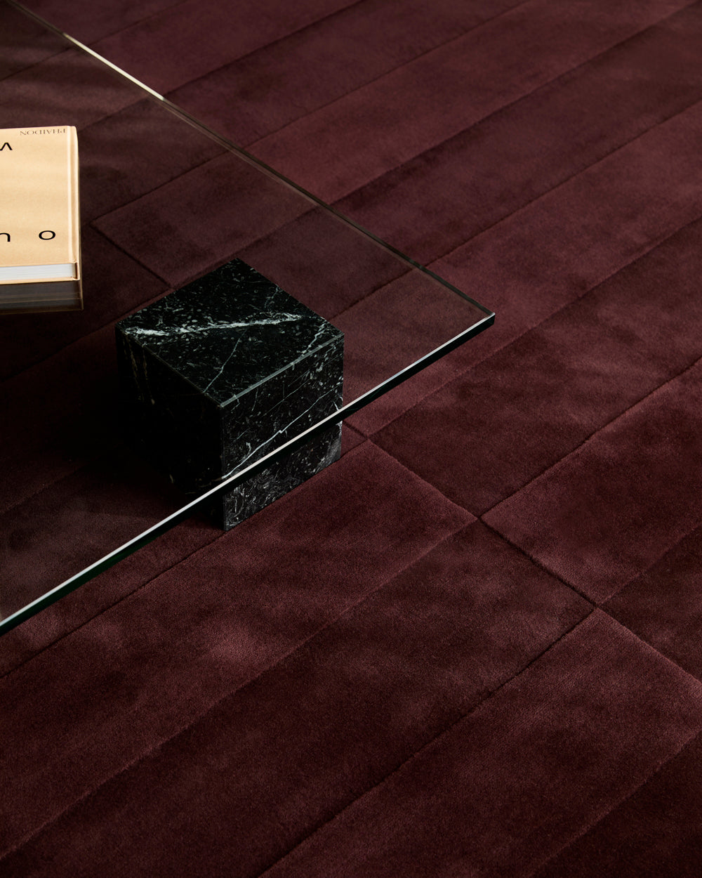 The Linear Deep Wine Rug