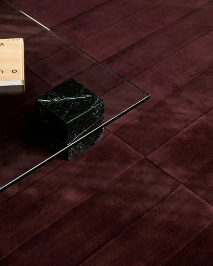 The Linear Deep Wine Rug