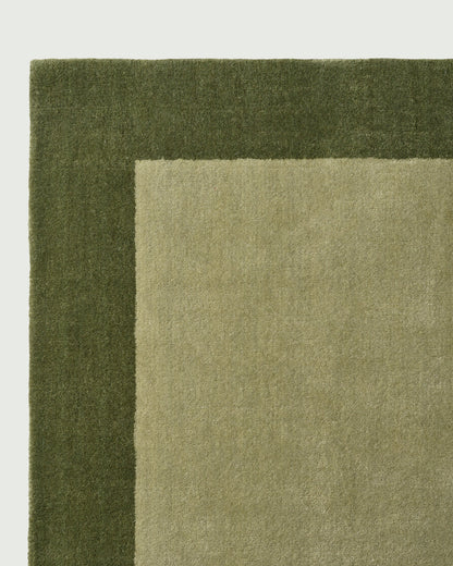 Sage Green Bordered Area Rug