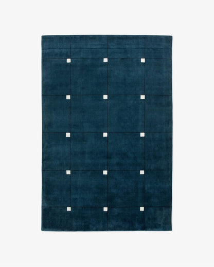 Obsidian Teal Geometric Rug