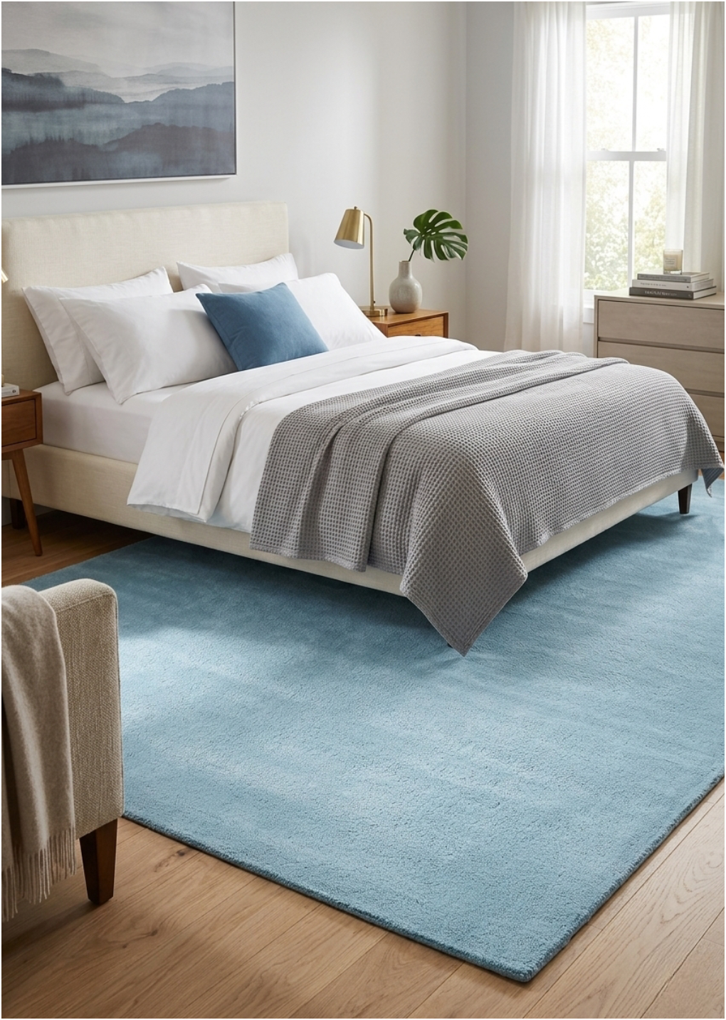 Hand Tufted Rug - Ice Blue