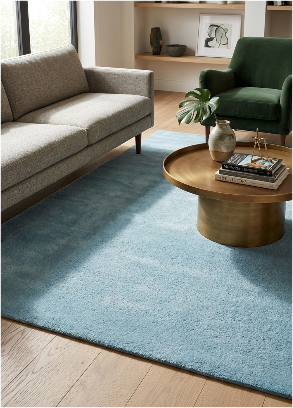 Hand Tufted Rug - Ice Blue