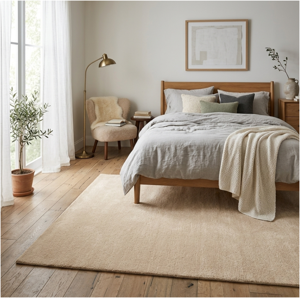 Hand Tufted Rug - Cream