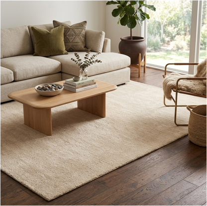 Hand Tufted Rug - Cream