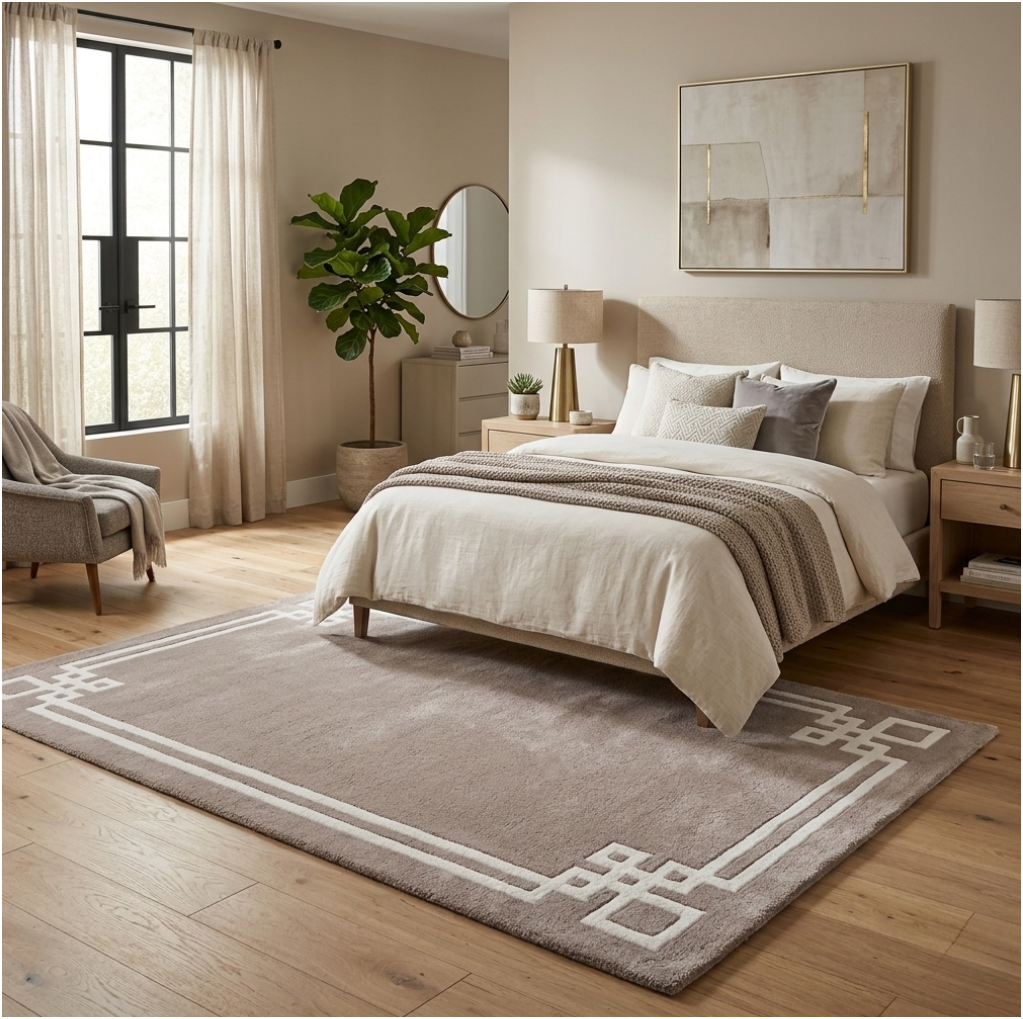 Estate Geometric Border Rug