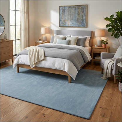 Hand Tufted Rug - Dusty Blue