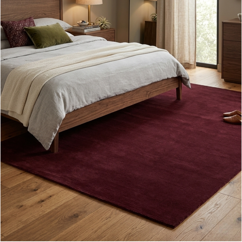 Hand Tufted Rug - Maroon