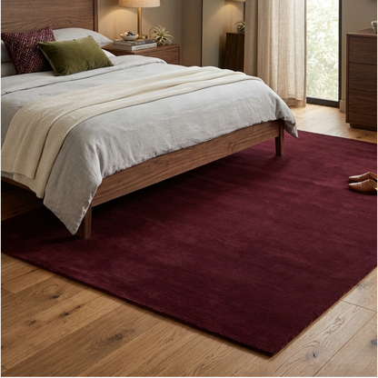 Hand Tufted Rug - Maroon