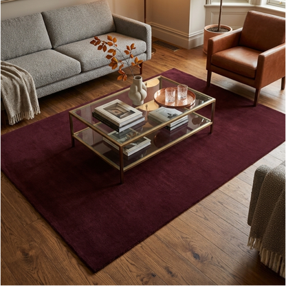 Hand Tufted Rug - Maroon