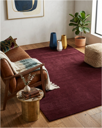 Hand Tufted Rug - Maroon