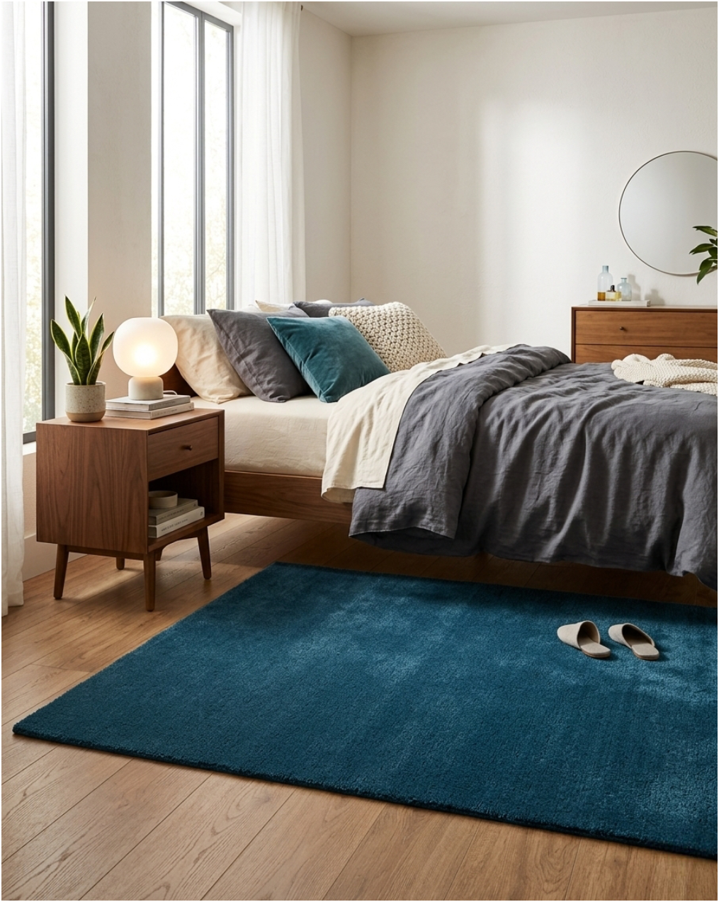 Hand Tufted Rug - Dark Teal