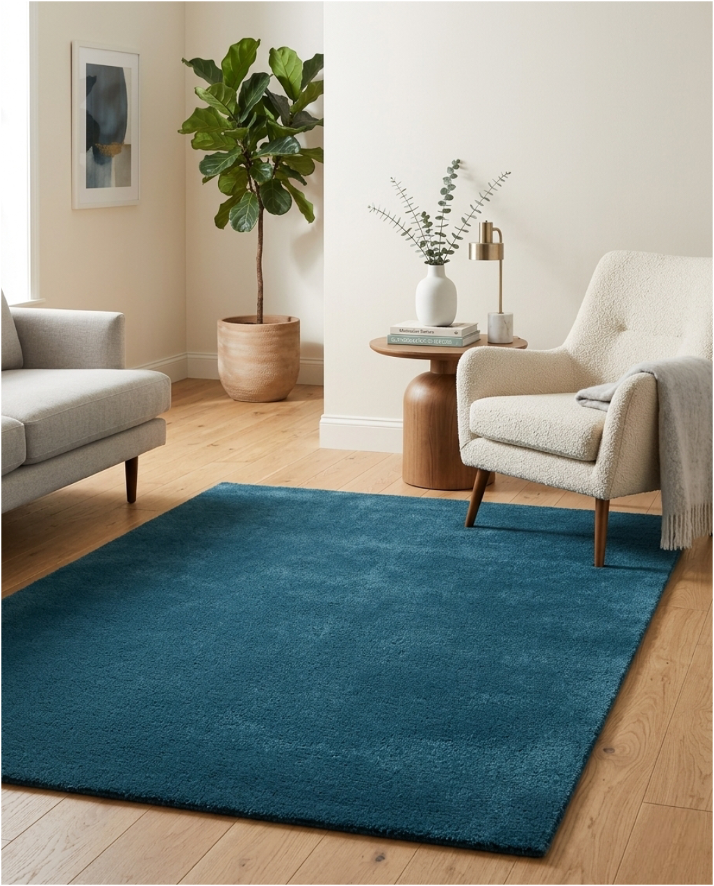 Hand Tufted Rug - Dark Teal