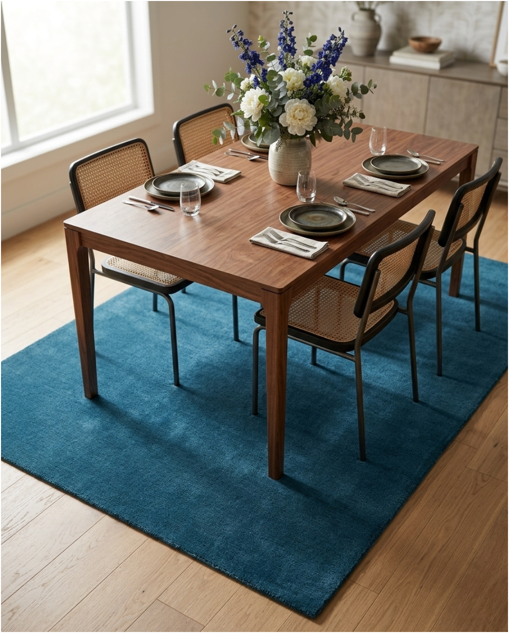 Hand Tufted Rug - Dark Teal