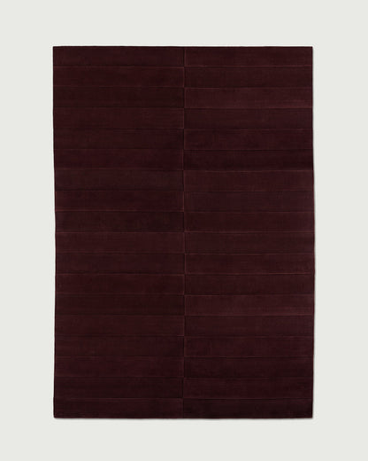 The Linear Deep Wine Rug