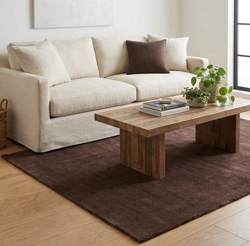 Hand Tufted Rug - Rich Brown
