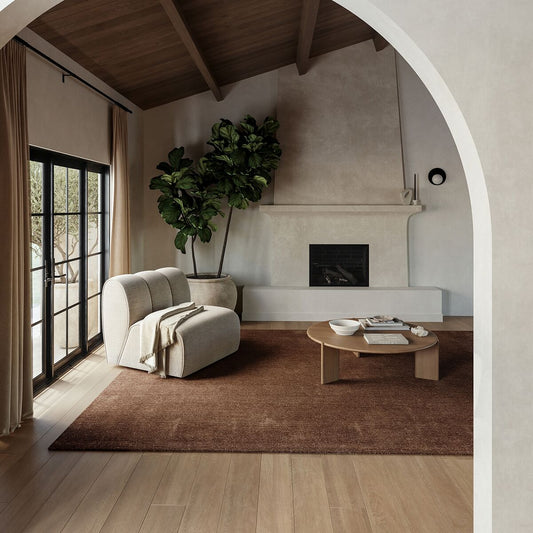 Hand Tufted Rug - Chocolate Brown