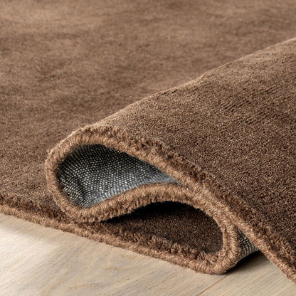 Hand Tufted Rug - Chocolate Brown