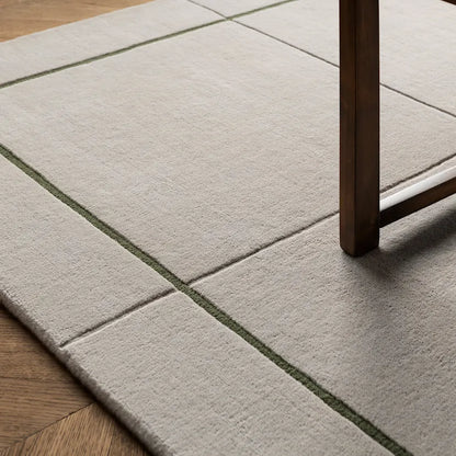Scandi-Style Neutral Plaid Rug