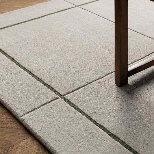 Scandi-Style Neutral Plaid Rug
