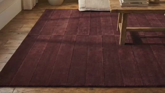 The Linear Deep Wine Rug
