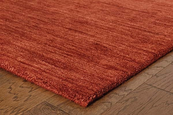 Hand Tufted Rug - Rust