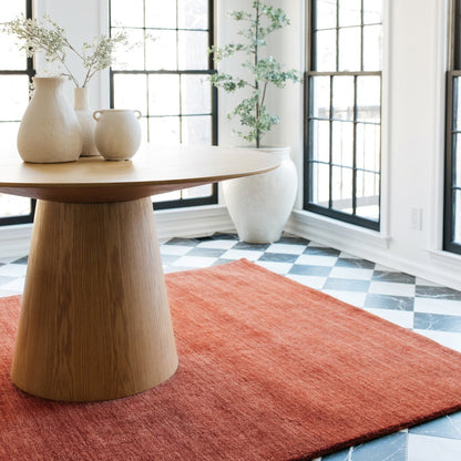 Hand Tufted Rug - Rust